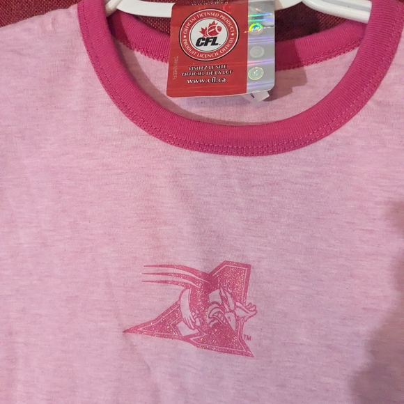 Pink Ringer T-Shirt with Logo - Picture 2 of 3
